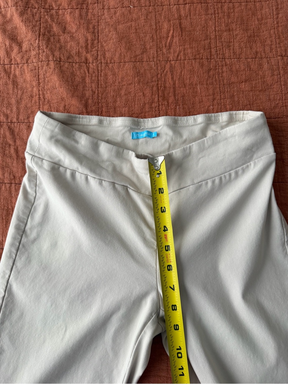 J. McLaughlin Masie Pull-On Pants 4 Stone Beige Slim Tapered Leg Elastic Waist - Picture 9 of 11